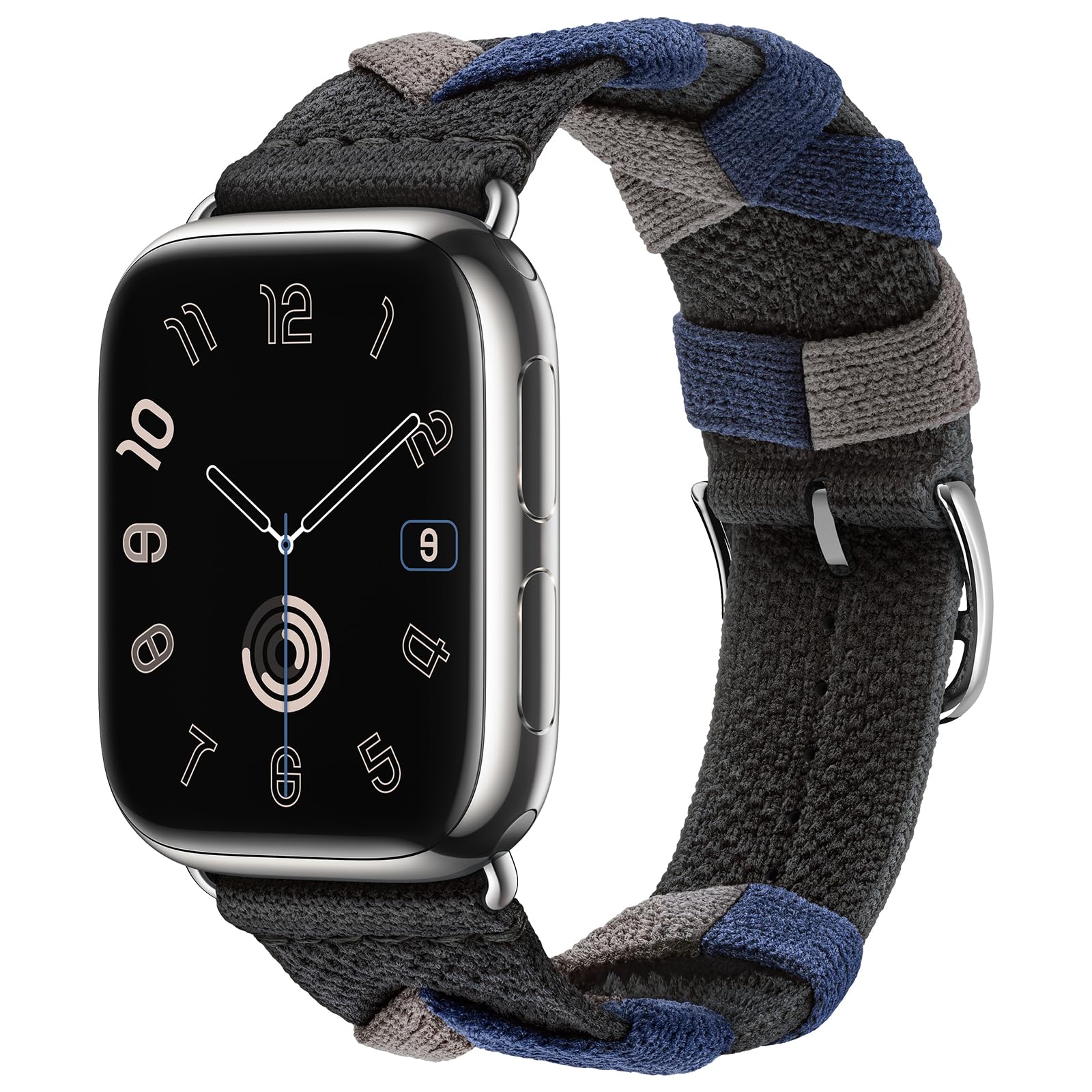 Photo 1 of  2pcsVUTOT Nylon Band Compatible with Apple Watch Band 38mm 40mm 41mm for Men Women, Adjustable Weave Polyamide Yarn Sport Wristbands for iWatch Series 9 8 7 6 5 4 3 2 1 Ultra SE (38mm/40mm/41mm, Black)