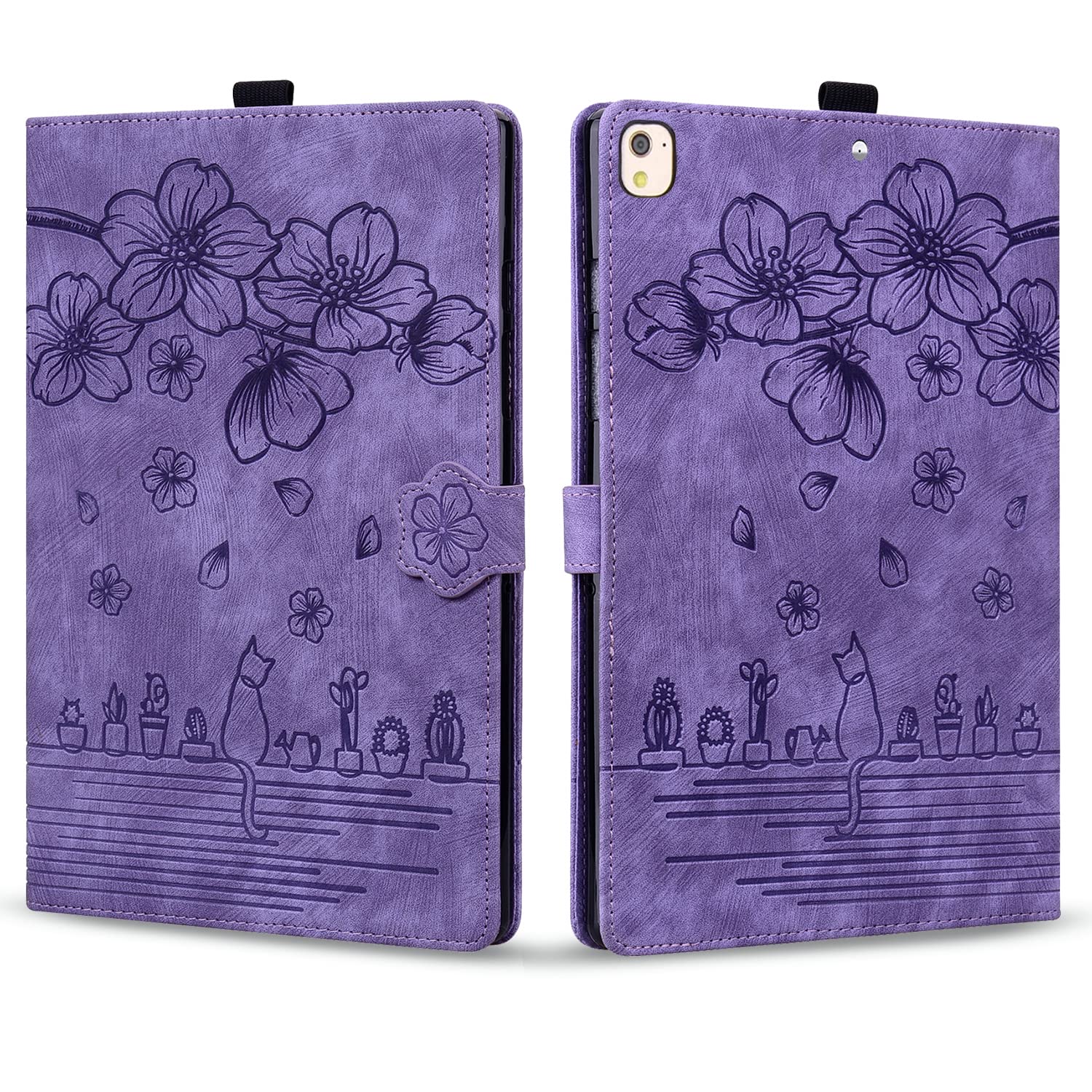 Rosbtib Case for iPad 9./8./7. Generation 10.2" 2021 2020 2019 Case, PU Leather Flip Cover with Card Slots Protective Tablet Case iPad 9/8/7/ ipad Air 2019 10.5", Purple — image 1