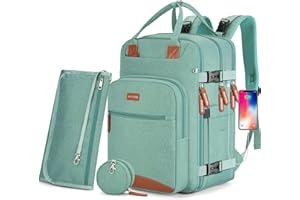 Diaper Bag Backpack,BAGPARKK Multi function Baby Bag with Portable Changing Pad, Pacifier Holder,Waterproof Diaper Bags with USB Charging Port,Anti-Theft Travel Backpack for Mom, Dad, Newborn (Green)