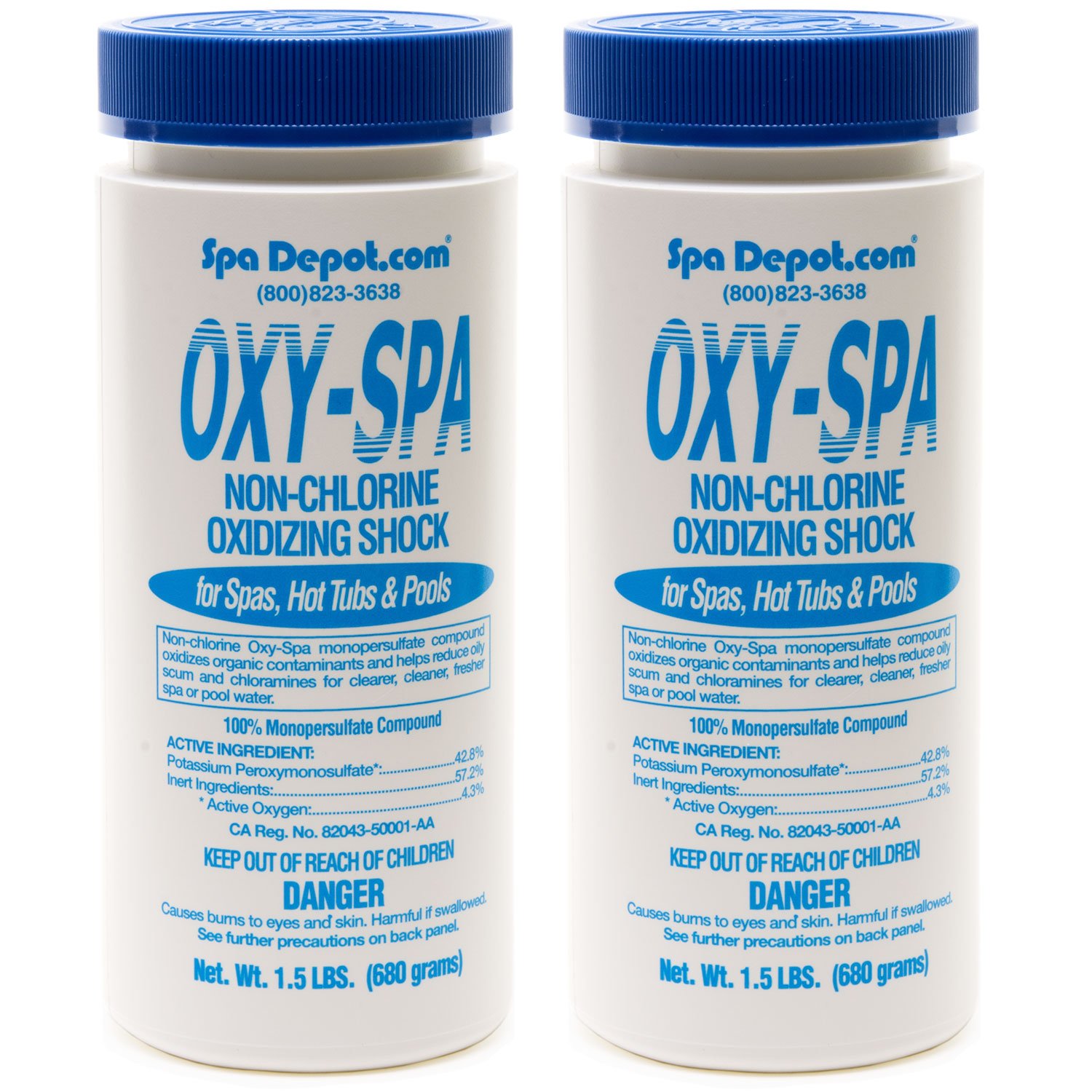 2Pack OxySpa Nonchlorine Hot Tub & Pool MPS Oxidizing Shock 2 x 1.5