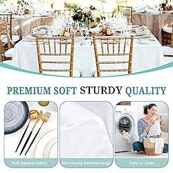 Pesonlook 12 Packs Square Tablecloth White, 52×52