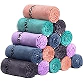 Peryiter 15 Pcs Microfiber Gym Towels Set for Men and Women, Soft Be Fearless Sweat Workout Towels for Yoga Sports Exercise Fitness Bath Home Cycling Swimming Camping, 30" x 14", 5 Colors