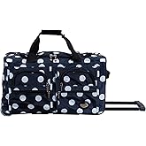 Rockland Rolling Duffel Bag, BLACKDOT, 22"