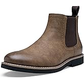Vostey Chelsea Boots Men Casual Dress Boots Black Ankle Classic Slip on Boots for Men
