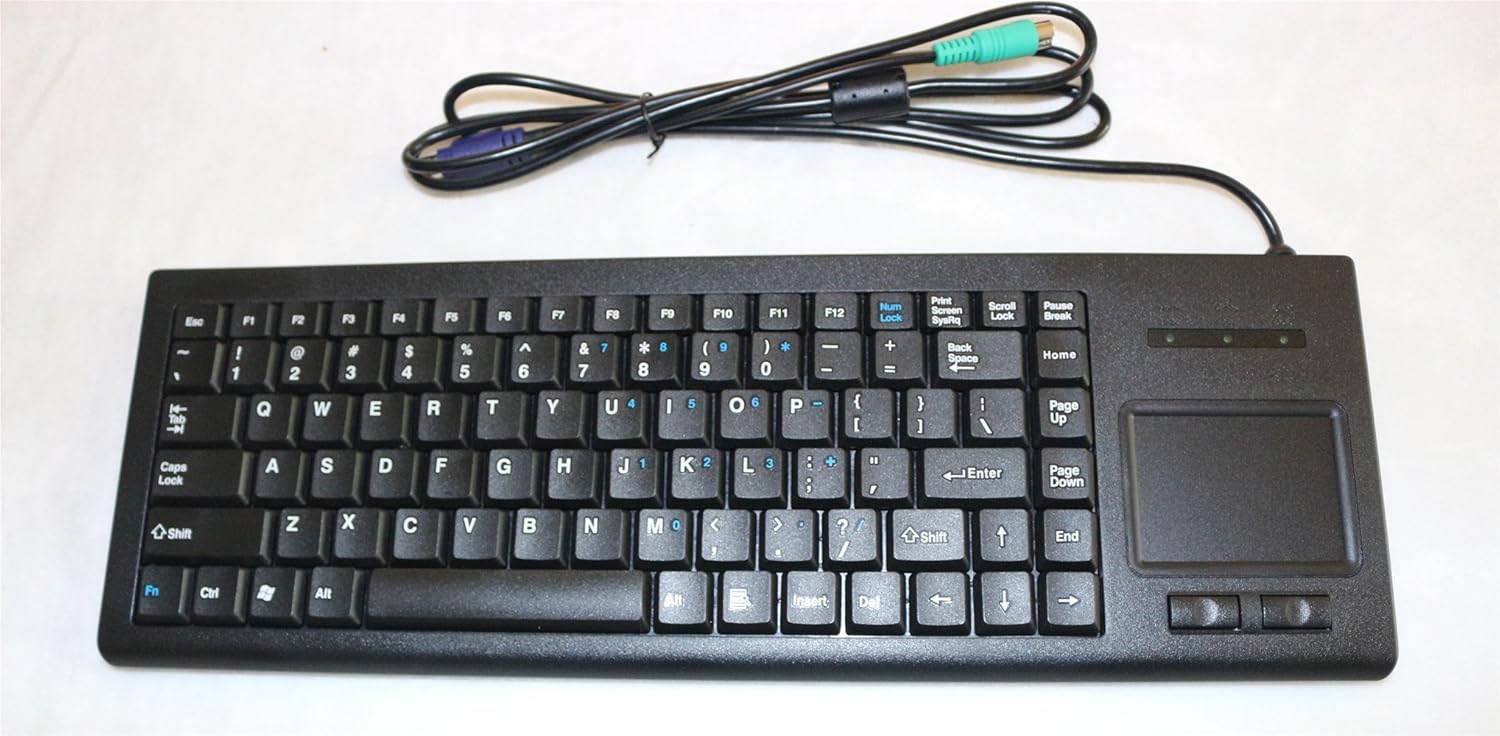 USB PS2 Industrial Keyboard Mouse Combo Set w/Touch pad