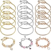 ZABARE Bracelet Chains for Jewelry Making, 15 PCS Stainless Steel Snake Chain Bracelets,DIY Jewelry Making, Unisex Charm Bracelet Craft Supplies for Women Men.