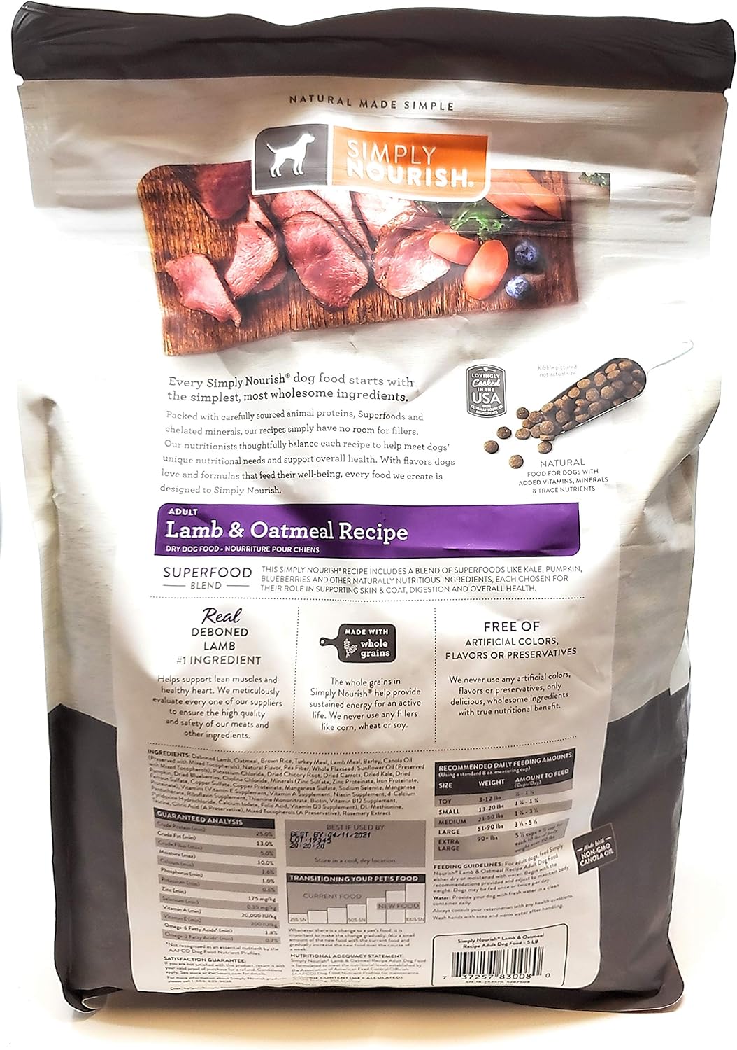 simply nourish lamb and oatmeal 30 lb