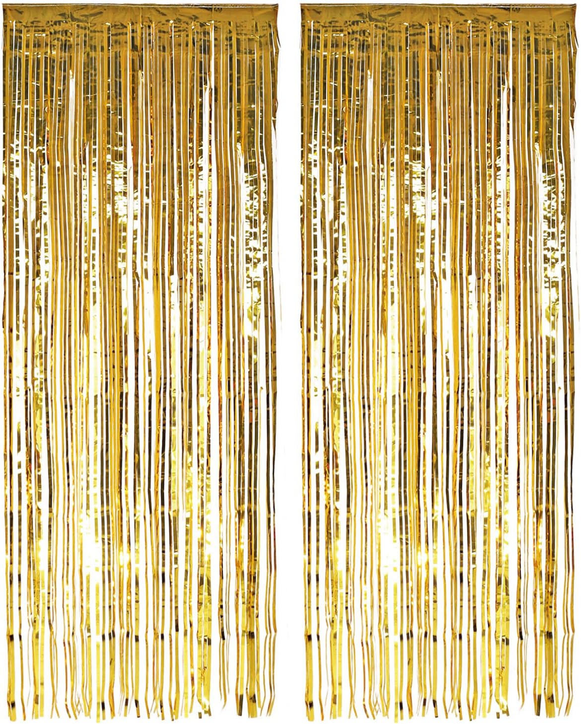 Knowing 2pcs Tassels Foil Curtain,Fringe Foil Curtain party tassel,Metallic Foil Fringe Curtains