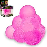 Sensory Fidget Toys Stress Ball Cube, Squishy Squeezy Ice Cube Sugar Ball for Kids Adults, Maltose Filled Squeeze Toys for Boys Girls, Slow Rising Stretchy Balls Anxiety Relief for ADHD Autism (Pink)