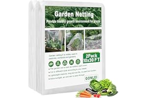 GonLei Garden Netting 2Pack 10X30FTPlants Garden Mesh Berry Netting Outdoor Mosquito Netting,Garden Bed Fruit Tree Blueberry Shrubs Netting Plant Covers Row Vegetables Protection Barrier Net
