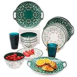 Melamine Dinnerware Set for 4-16 Pcs:Camping Dishes