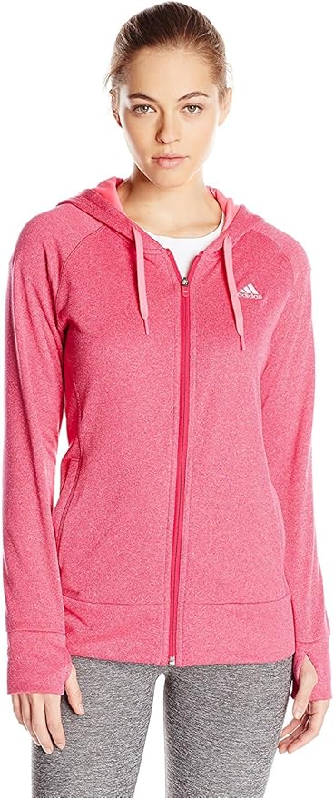 Amazon.com: adidas Performance Women's Ultimate Fleece Full-Zip Hoodie, X-Small, Bold Pink/Neon 