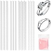 WEGOUP Ring Sizer for Loose Rings, 12pcs 4Sizes, Invisible Clear Ring Guard | Non-Slip Adjustable Ring Sizers, Ring Resizer And Tightener Guards, For Women And Men, Make Rings Smaller Without Resizing