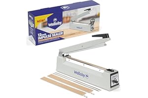 Wallaby Impulse Sealer - 12 inch - Manual Heat Sealer Machine for Mylar Bags - Heavy Duty for Strong, Secure Sealing for Long