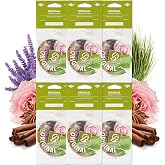 Claire Burke Hanging Car Air Freshener, Original Scent, 6 Count | Hanging Car Freshener for Vehicles and Small Spaces, Rose, Lavender, Patchouli and Vetiver Notes, Classic Floral Scent