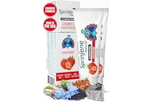 SprinJene Natural Kids Toothpaste, Strawberry | Natural Children’s Toothpaste | Fluoride Free Toothpaste for Toddlers | 2 Pack