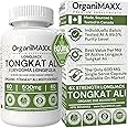 6X Strength Tongkat Ali 600 MG PER SINGLE CAPSULE 60,000 MG Equivalent 100:1 Extract Ratio Highest Potency, OrganiMAXX Longja