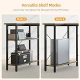 BEXEVUE L Shaped Corner Desk 100x70 cm Grey Study Office Gaming Desk view 3
