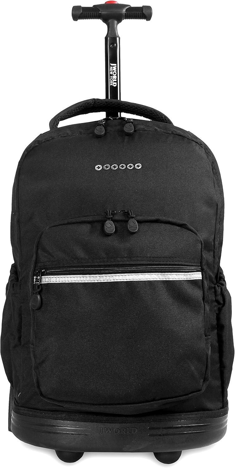 J World New York Sunrise Rolling Backpack
