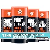 Right Guard Xtreme Defense Invisible Solid, Antiperspirant Deodorant, Arctic Refresh Scent - 5-in-1 Deodorant for Men, 72-Hour Odor Control, 2.6 oz (4 Pack)