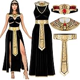 Spooktacular Creations Women Black Cleopatra Dress Costume Set with Cleopatra Accessories for Halloween Costume