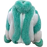 Annsirgra Real Fox Fur Coat Winter Women Jacket Thick Warm Overcoat Long Sleeve