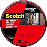 Scotch Extreme Mounting Tape, 1-inch X 400-inches, Black, 1-Roll (414-LONGDC)