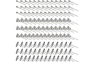 Mixiflor 120 Pcs Rotary Tool Wire Brush, Steel Wire Wheels Pen Brushes Set Kit Accessories for Rotary Tool-1/8(3mm) Shank