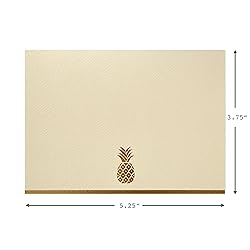 Hallmark Signature Gold Blank Cards, Pineapple