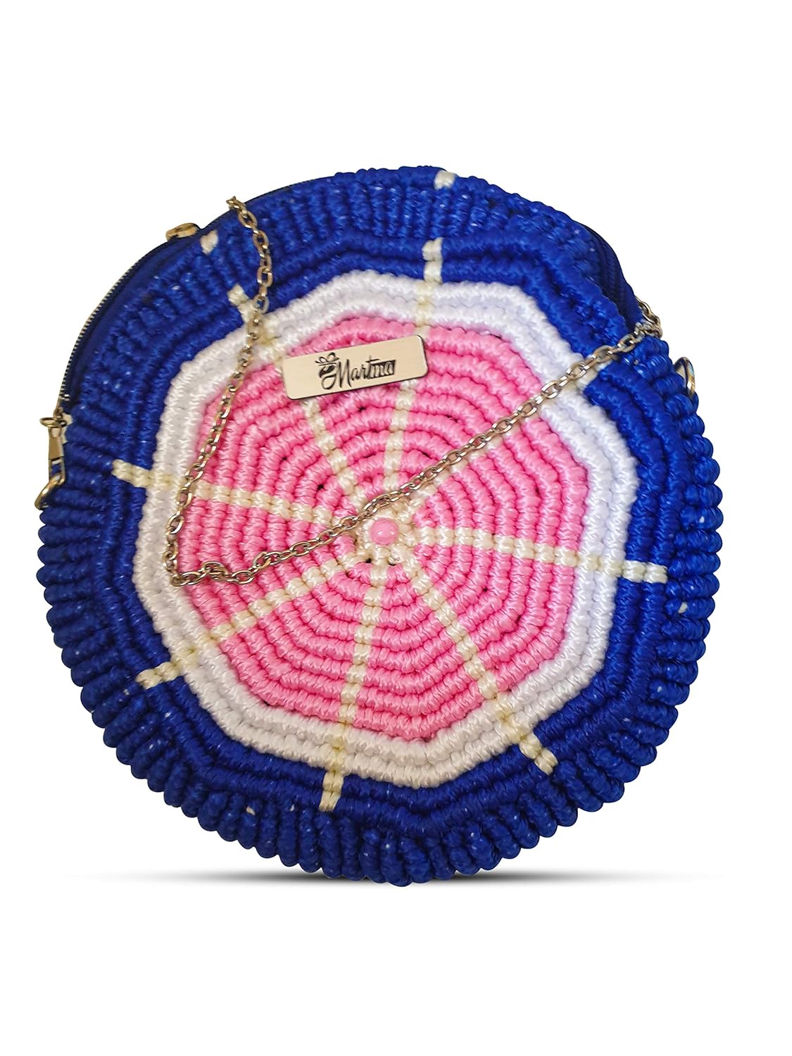 macrame round bag