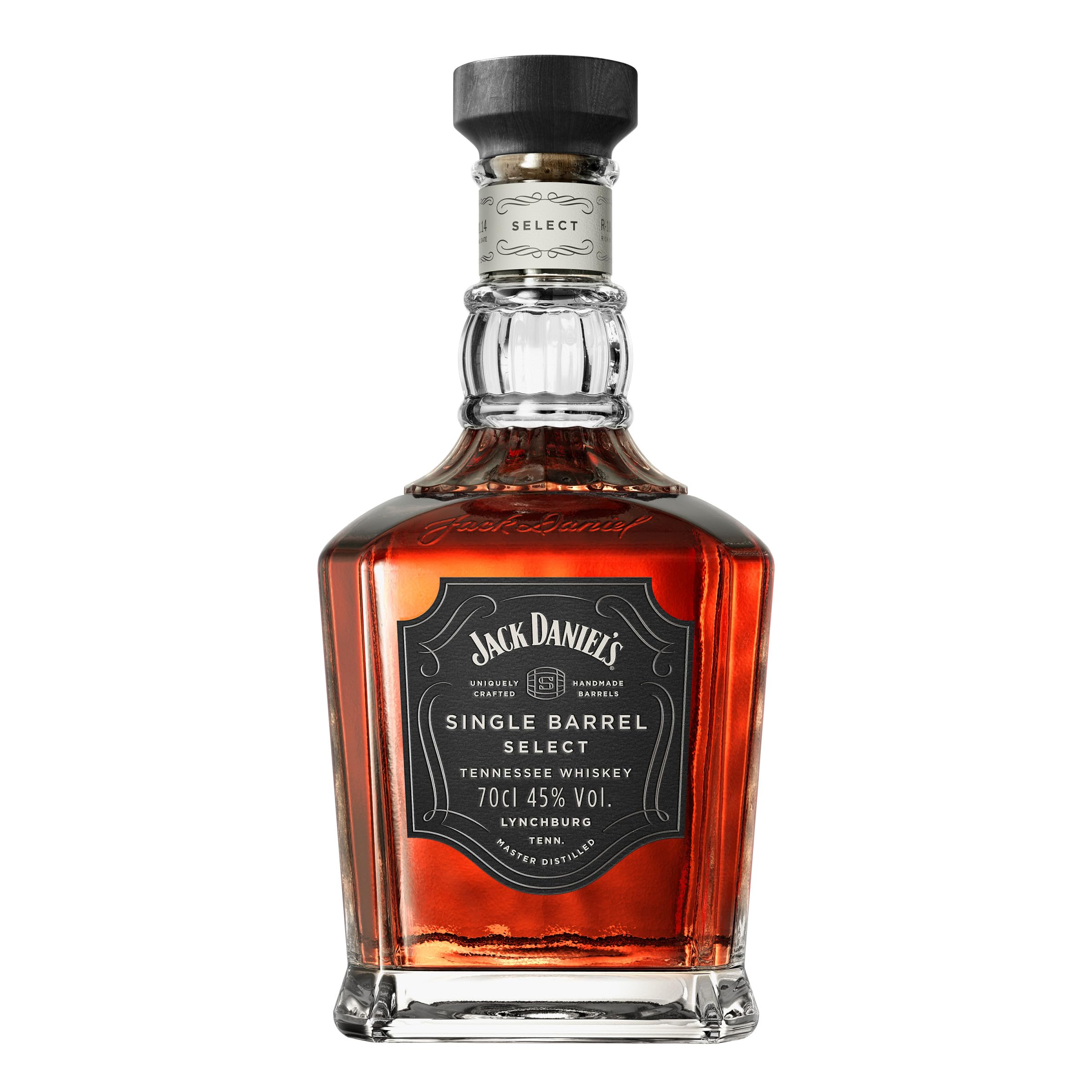 Jack Daniel‘s Single Barrel Select - Tennessee Whiskey - Ein hochwertiges Geschenk - Süße Vanille, schwere Eiche und dunkle Kirschen - 0.7L/ 45% Vol.