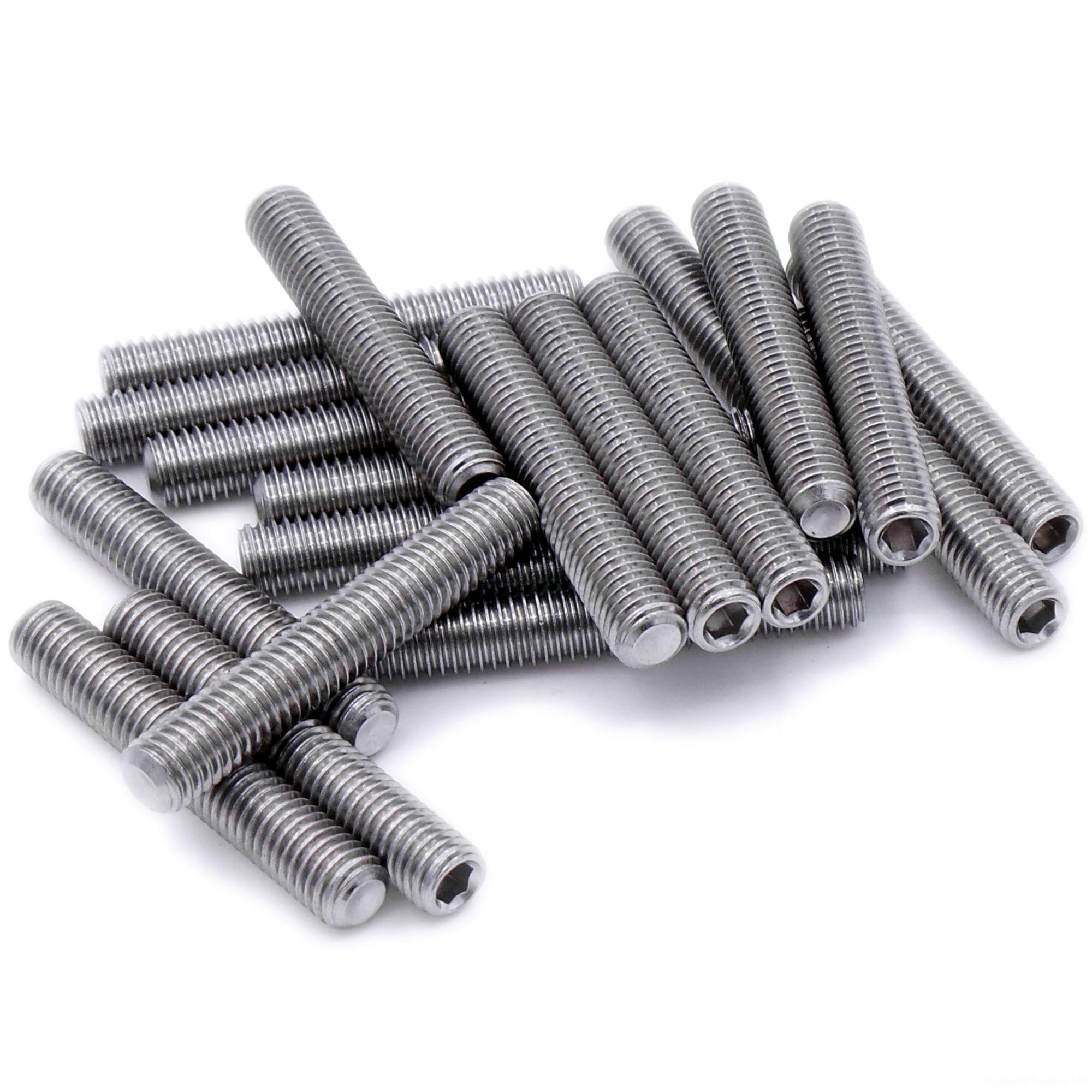 M12 (12mm x 12mm) Hex Socket Grub Screw (Cup Point) - Stainless Steel (A2) (Pack of 10)