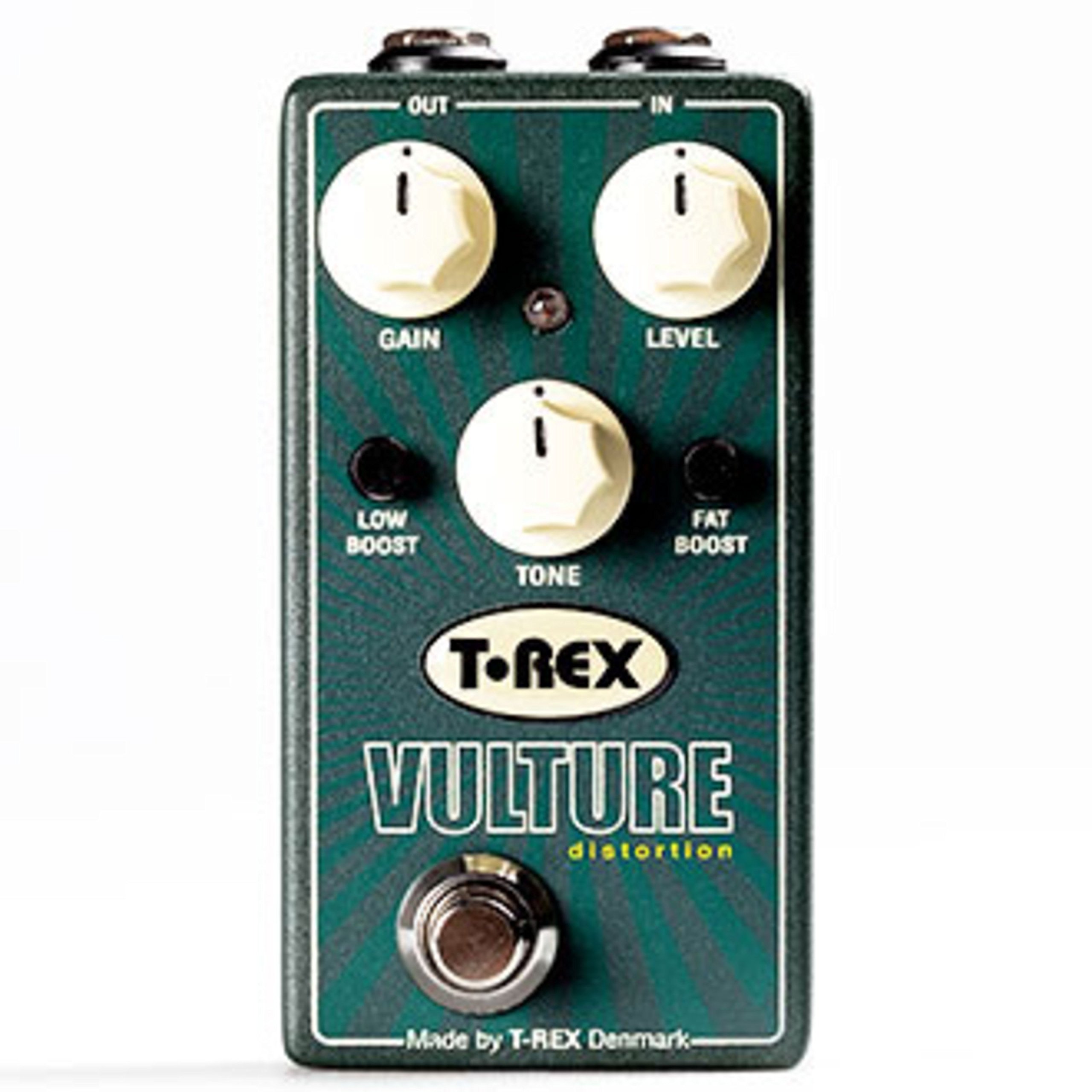 T-Rex Engineering VULTURE Distortion Guitar Effects Pedal with Gain, Level, Tone, Low Boost, and Fat Boost Controls; Giving You a Wide Range of Gain Levels and Distortion Sounds (10091)