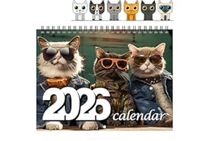 2026 Wall Calendar for Cat Lovers - 12 Month Funny Animal Theme with HD Illustrations | Cute Hanging Calendar for Home, Offic