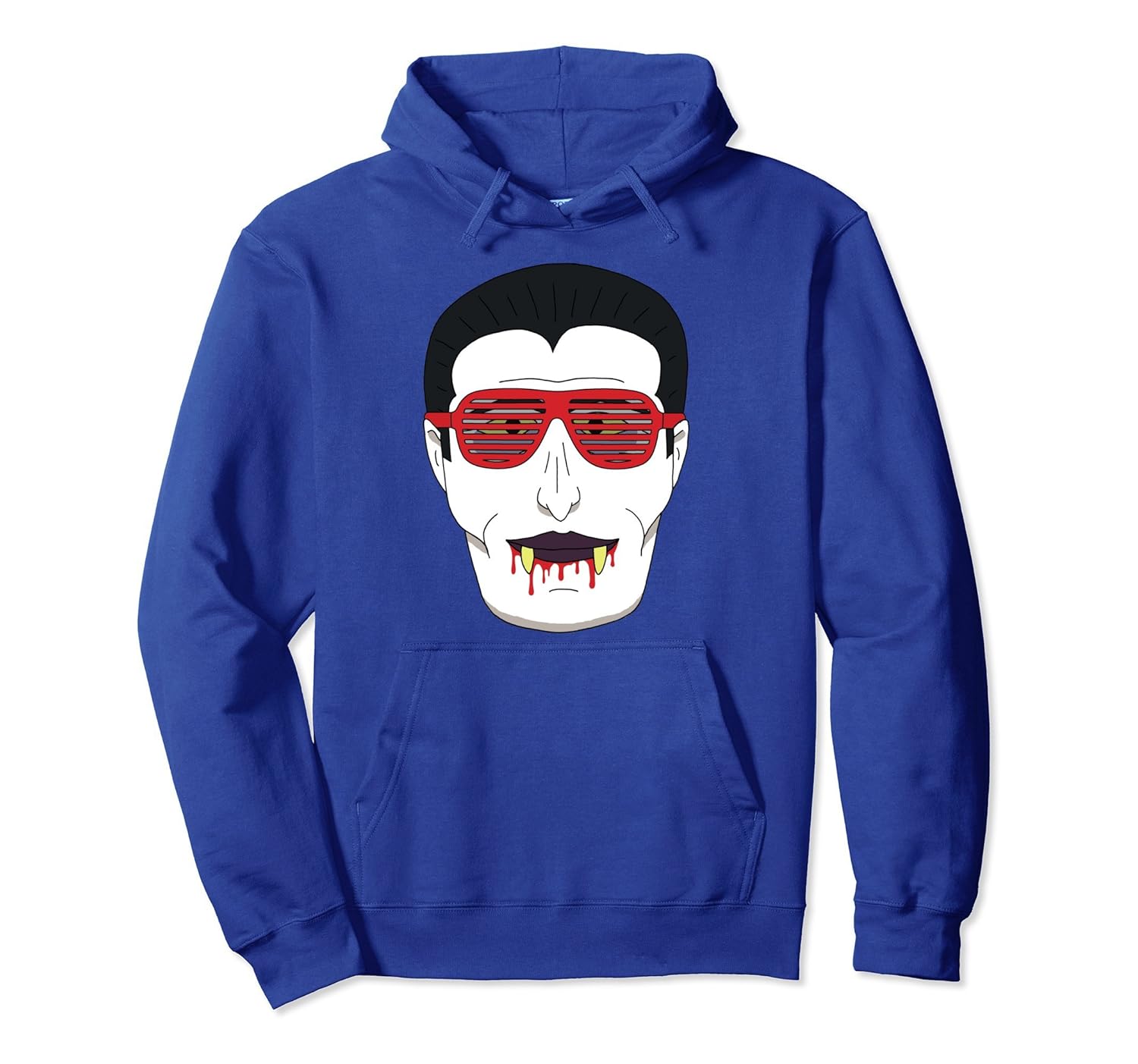 Vampire Halloween Costume Hoodie Retro Dracula 80s 90s-ANZ