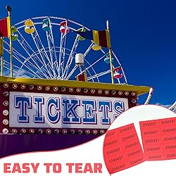 Kosiz 504 Sheets 25 Bid Raffle Ticket with