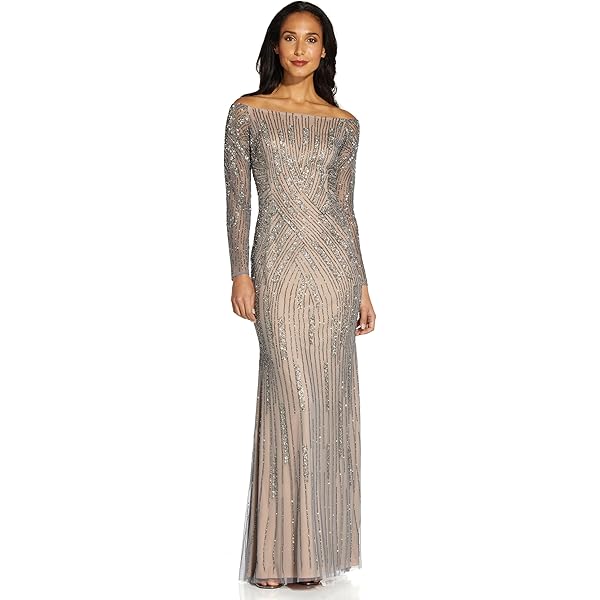 Amazon.com: Adrianna Papell Women's Beaded Cape Long Dress, Rose Gold, 4 :  Clothing, Shoes & Jewelry