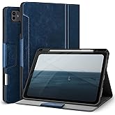 Antbox for iPad Pro 13 Inch Case M5 2025/M4 2024, Built-in Pencil Holder, Supports Pencil Pro/(USB-C), Auto Sleep/Wake, PU Leather (Blue)