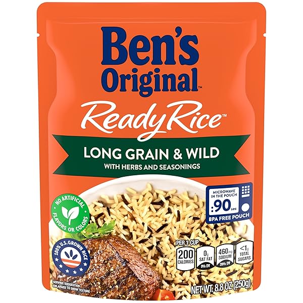 BEN’S ORIGINAL READY RICE POUCH LONG GRAIN & WILD RICE, 8.8 OZ.