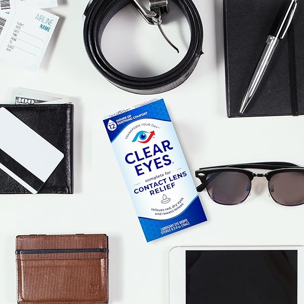 CLEAR EYES CONTACT LENS RELIEF EYE DROPS, 0.5 FL OZ, 3 PACK