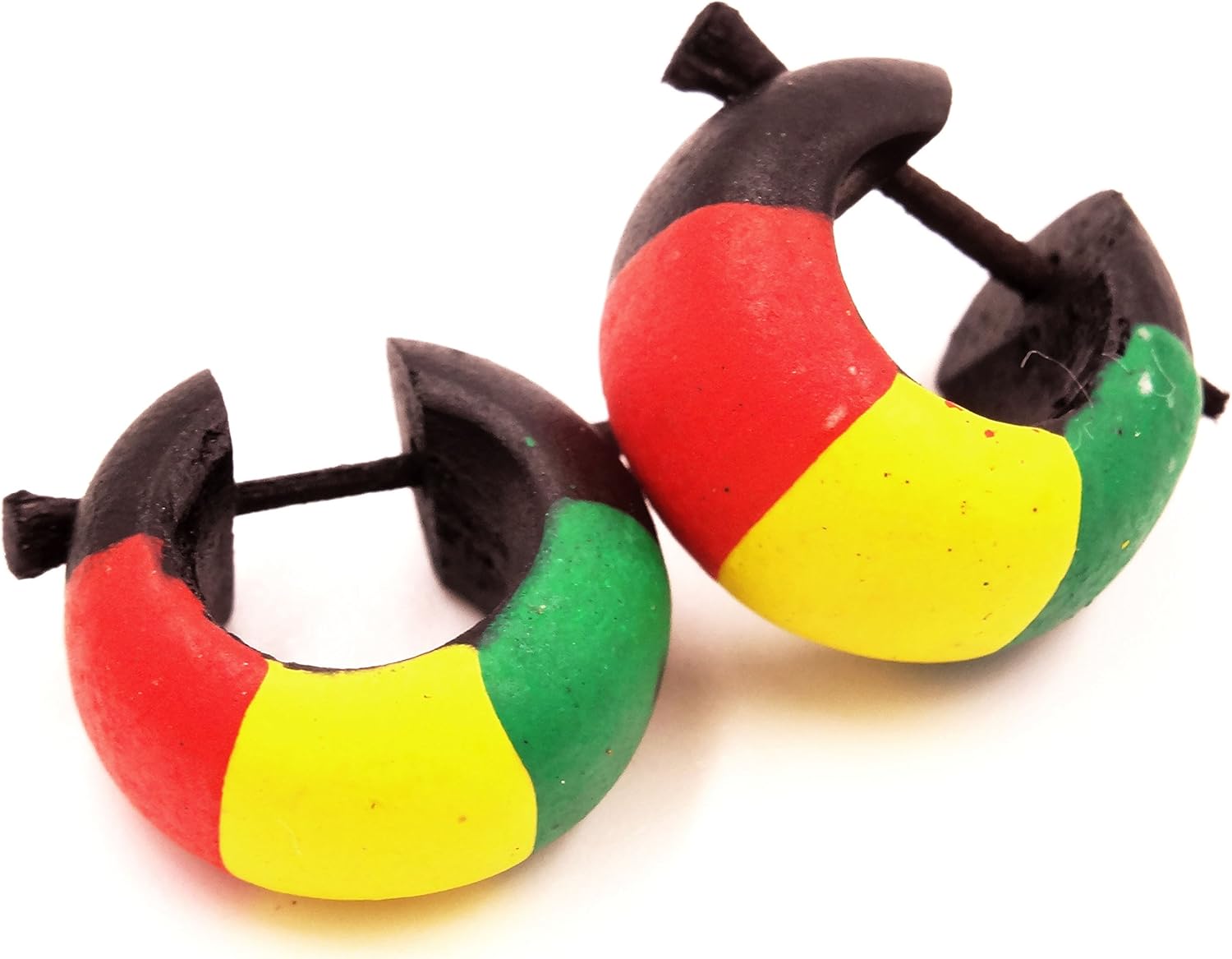 MADE IN ZEN Boucles d'oreilles Créoles Piercing Bois Wooden Earrings