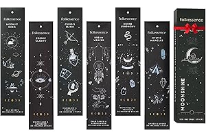 Folkulture Incense Sticks | Set of 6 (120 Insence Sticks) - Non Toxic Palo Santo & Sandalwood, Lavender, Patchouli, Rosemary Insence-Stick | 45 Min Burn Time | Inscents-Sticks for Women