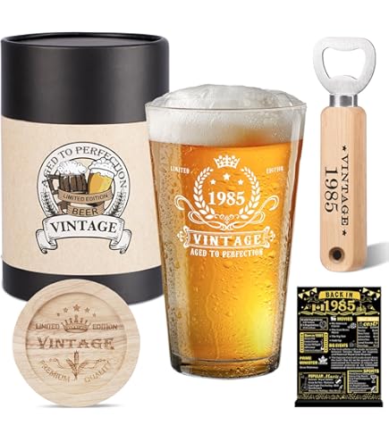 Verre à Bière Vintage 1985 - Cadeau Amusant Pour 40e