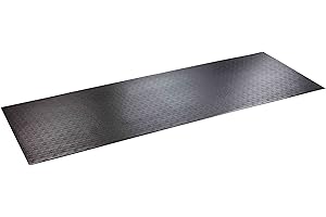 SuperMats High Density Commercial Grade Solid Equipment Mat 29GS Made in U.S.A. for Large Treadmills Ellipticals Rowers Water Rowing Machines Recumbent Bikes and Exercise Equipment (3-Feet x 8.5-Feet) (36" x 102") (91.4 cm x 259.1 cm),Black