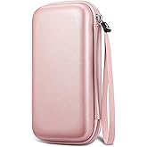 FINTIE Graphing Calculator Carrying Case for TI-84 Plus CE, Hard EVA | Shockproof Protective Box, For TI-83 Plus CE/Casio fx-9750GII, Rose Gold