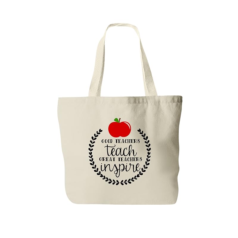 Teacher Tote Bag Inspirational Gift for Teacher Canvas Bag Handmade