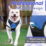 Eagloo Dog Harness Small Adjustable No Pull Reflective Blue S view 3