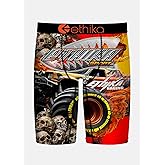 Ethika Men’s Boxer Brief, Knee Length, 4-Way Stretch Performance Underwear with Graphic Prints - For The Fellas