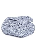 YnM Weighted Blanket, Handmade Chunky Knitted