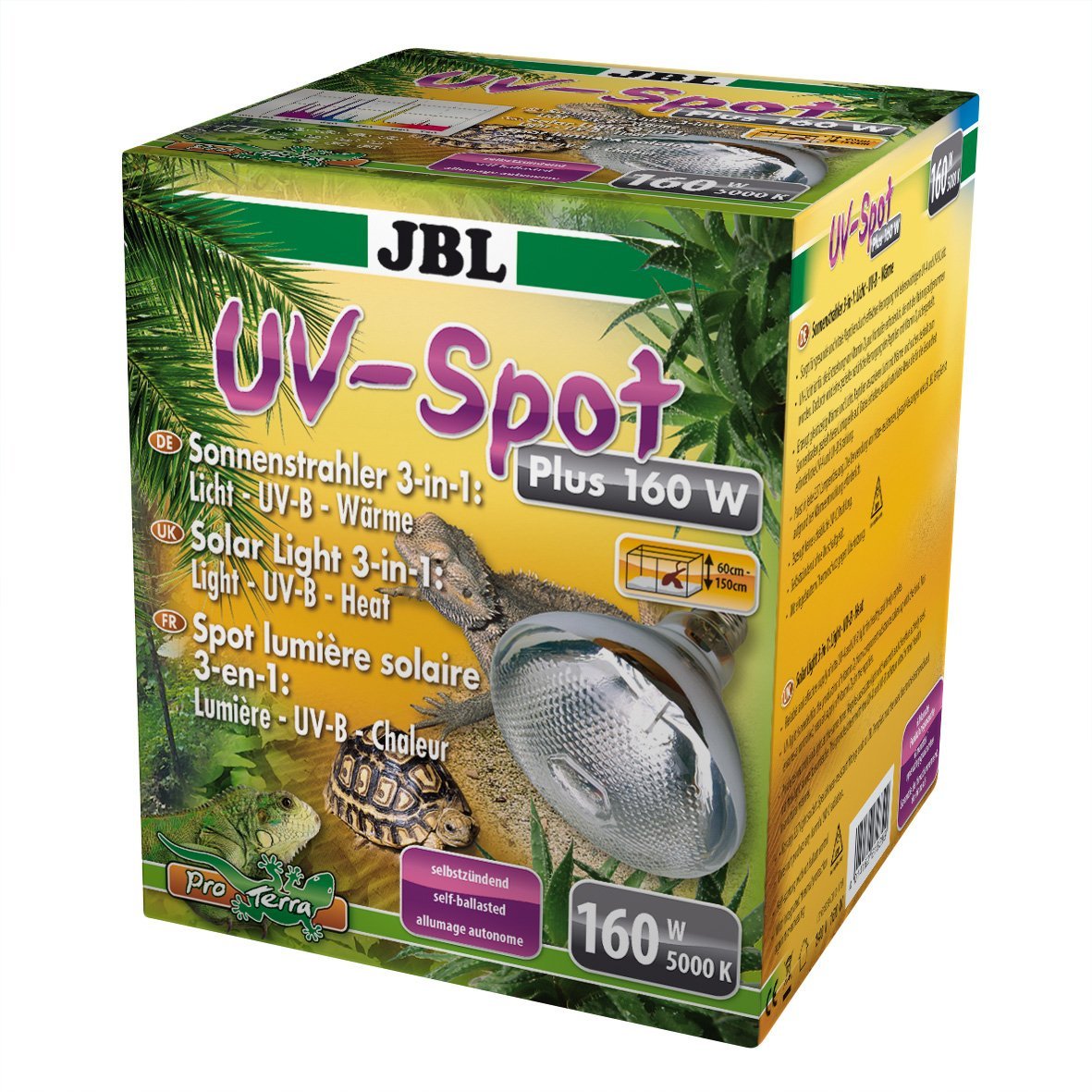 JBL UV-Spot plus 160 W, Extra strong UV spot lamp with daylight spectrum